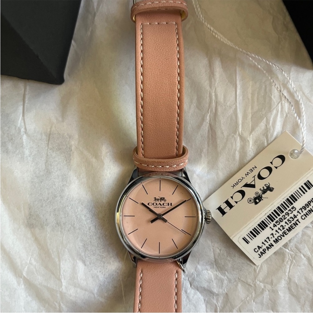 Coach Women's Watch Quartz Analog Leather Pink W1549 NWT - Picture 4 of 9